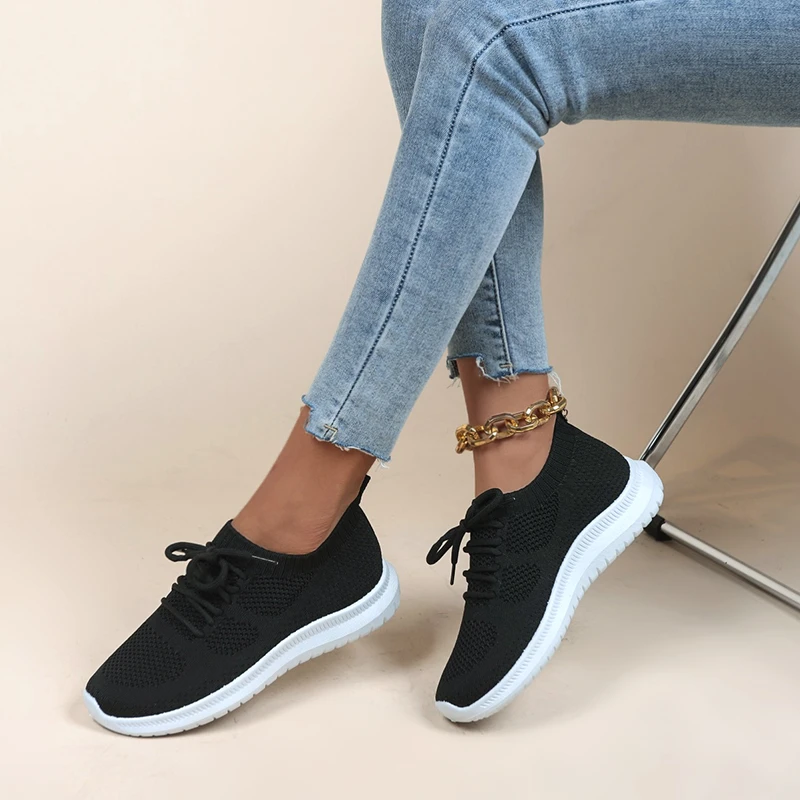 

2022 Summer Women Sneakers Breathable Shoes Women Casual Shoes Plus Size Sport Shoes Woman Slip on Shoes Lightweight Flats