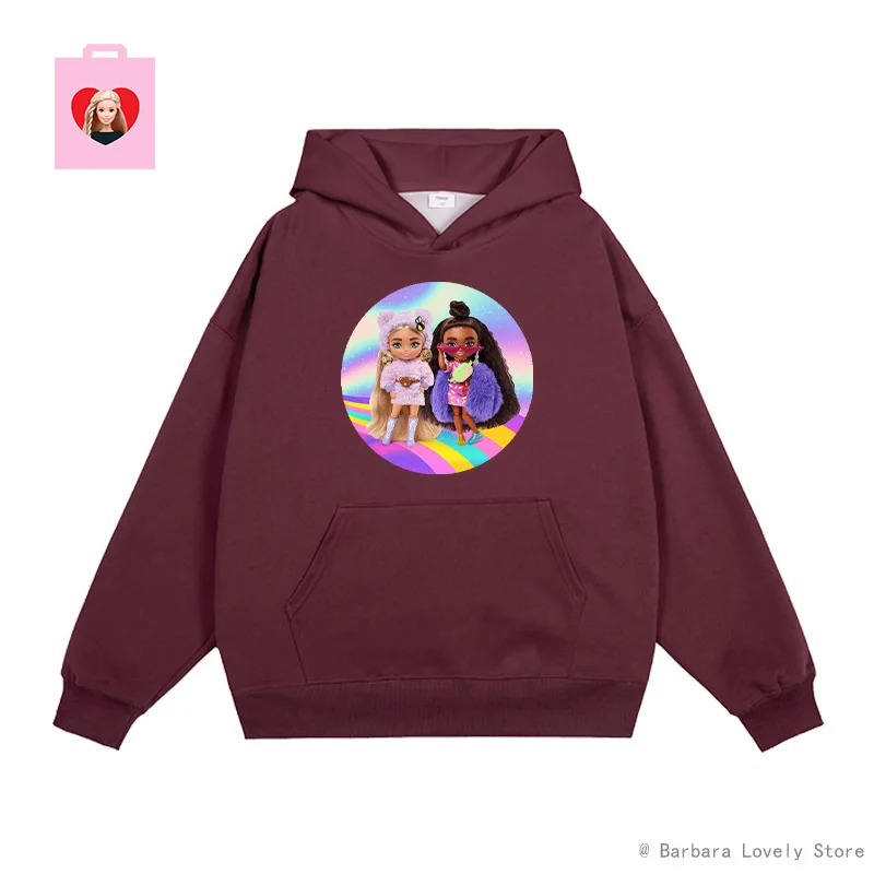 

Barbie Hoodies Autumn Loose Hoodie Hooded Tops Fashion Women Clothing Casual Y2k Sweatshirt Girls Halloween Gifts lover wear