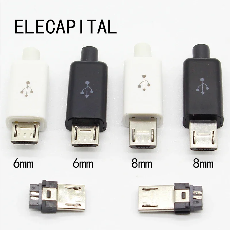 10 prese icro USB tipo B 5 pin feina 4 gabe verticali per saldatura
