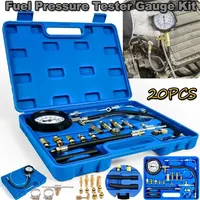 Fuel Pressure Tester Gauge Kit 140PSI Automotive Engine Injector Pump Test Motorcycle Gasoline Gas Injection Manometer Tool Set 1