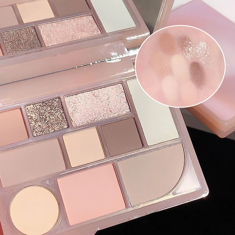 Beauty Brick Eyeshadow, Nudes, Eyeshadow blush base color matte highlight nose shadow contouring makeup comprehensive plate 5
