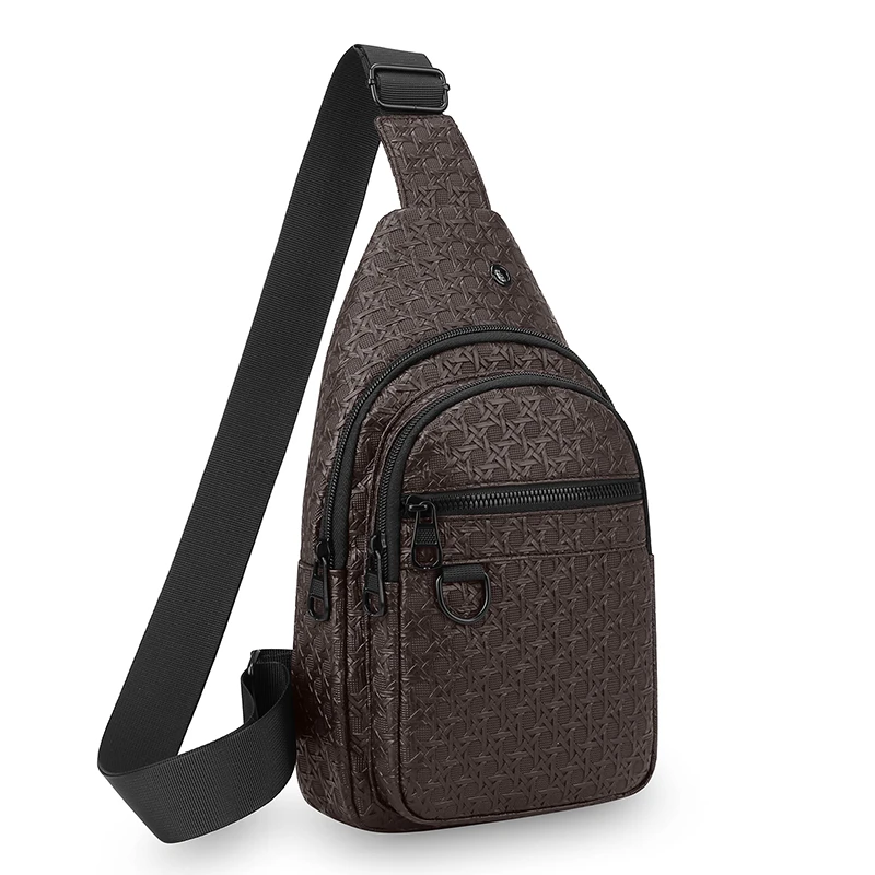 Men's chest bag, adjustable shoulder strap, hands-free, suitable for gym and travel - outdoor sports bag for commuting and trave