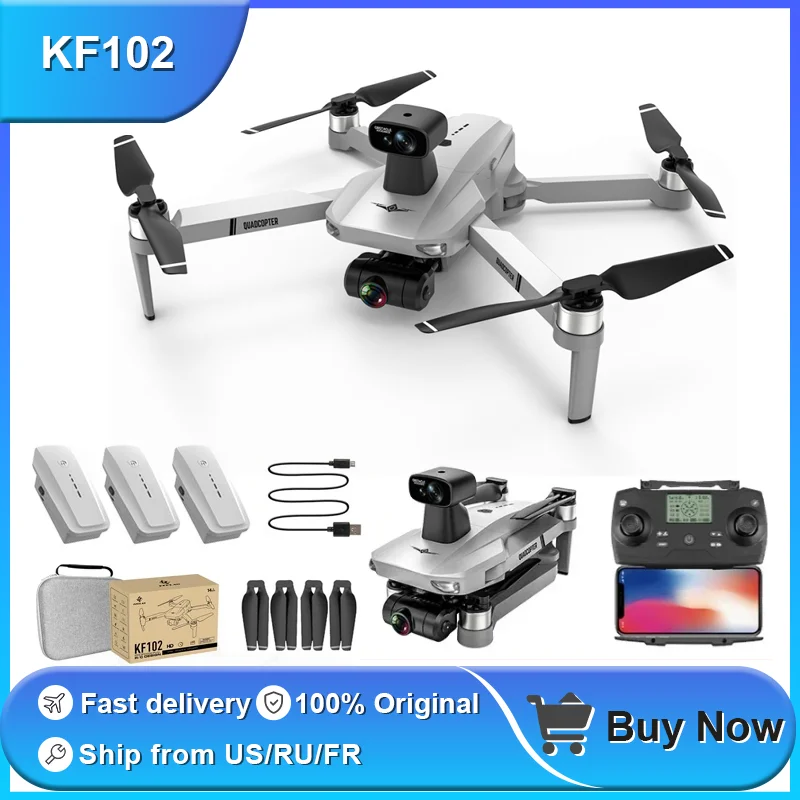 Kf102 Max Drone Con Fotocamera 4K Brushless 5G Wifi Rc Droni Gps 2-Axis Gimbal Quadcopter Giocattoli Volanti Per Bambini Elicottero Fpv