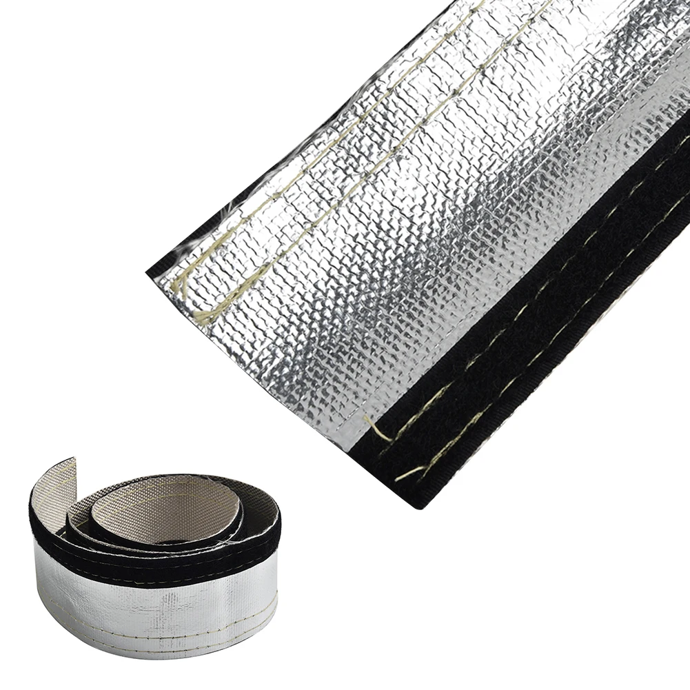 Aluminized Heat Shield Sleeve for Wire Hose Cover Wrap Tube Insulated Protection for Braided Steel Lines and Oil Lines