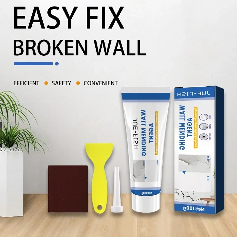 100g Wall Mending Agent Wall Repair Cream With Scraper Paint Valid Mouldproof Crack Nail Quick-Drying Patch Restore