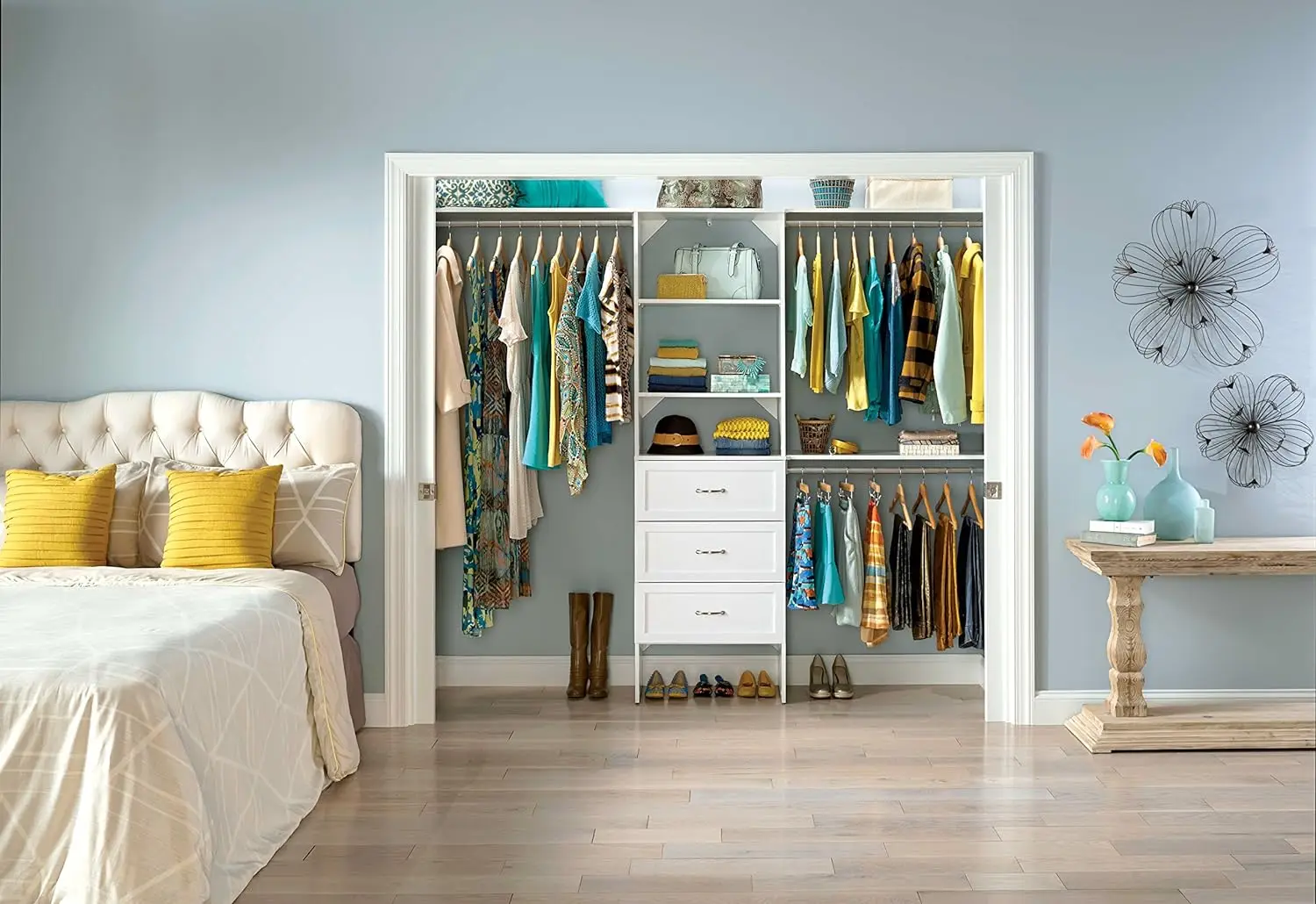 ClosetMaid SuiteSymphony Closet Organizer Shelves 3 Drawers 25-Inch-Pure White