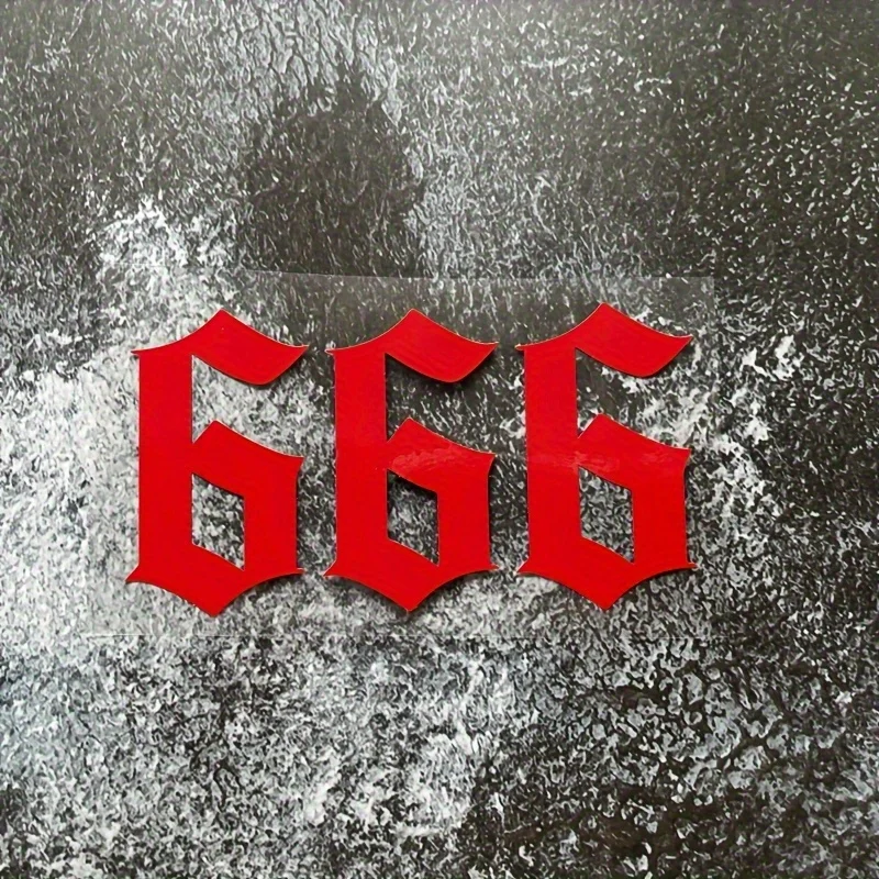 666 자동차 스티커 및 데칼, 도어 장 데칼, 비닐 데칼, 패션 크리에이티브 자동차 전체 바디 헤드 스타일링 스티커