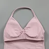 Impact Longline Strappy Top Women Seamless Yoga Tank Tops Ruched Backless Gym Clothes Workout Sleeveless Shirts With Buit In Bra 6