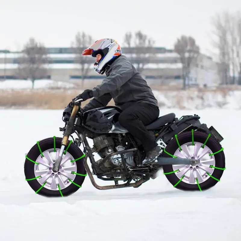Motorcycle Skid Chain Anti-Skid Thickening Tire Chains Winter Driving Security Chain Wheel Tyre Anti-Skid Chains Sturdy Security