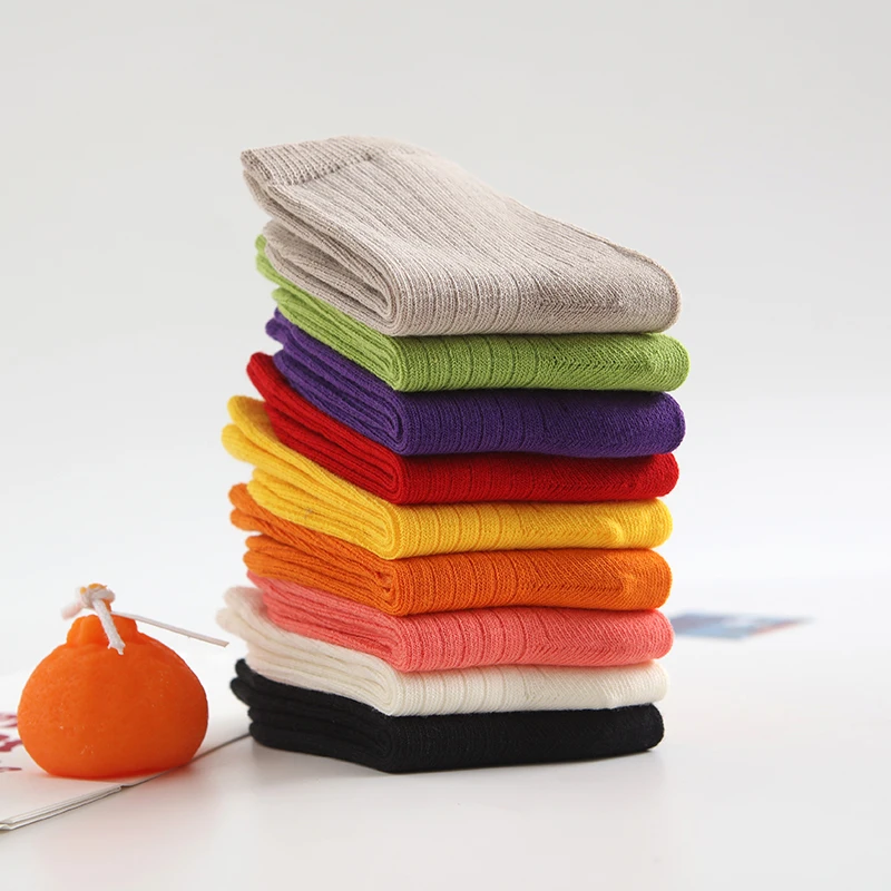 Cotton Socks Children Socks Candy Color Fashion Baby Socks Cute Kids Socks Boys Girls Soft Cotton Warm Ready Stock Plain Children Toddler