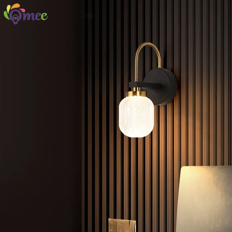 Modern Simple LED Indoor Wall Lamps Bedroom Bedside Light Aisle Corridor Lighting Living Room Sconce Lamp Acrylic Wall Lights
