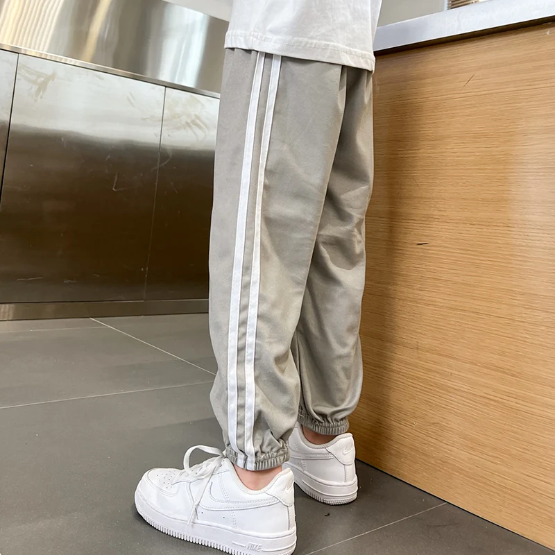 boys and girls sports pants 1/3 Pieces Children's summer solid color basic sports pants boys casual Joker elastic waist girl sweet and lovely mosquito pants by Shop1102811558 Store Change name: 2