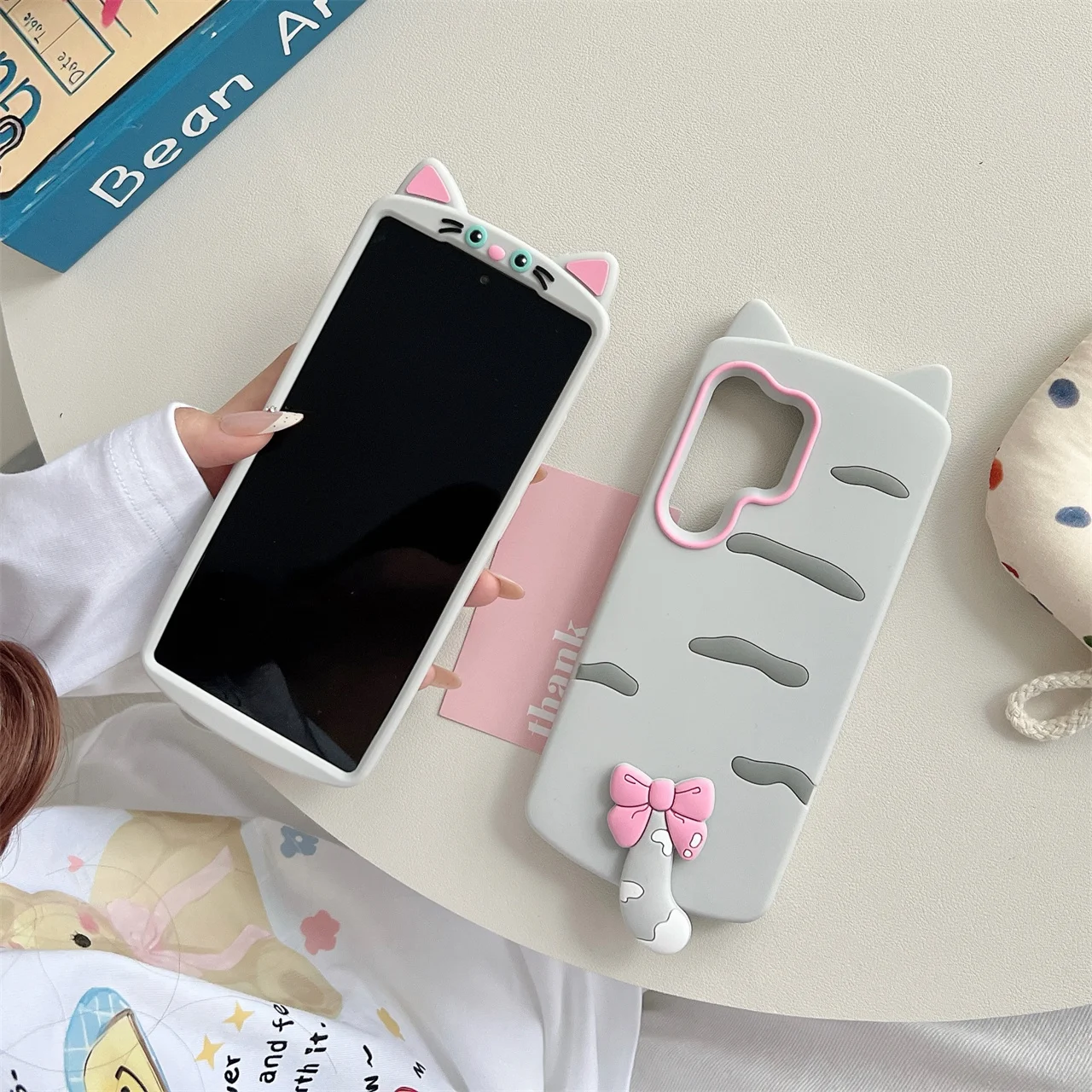 3D Cat Silicone Cartoon Protective Phone Case
