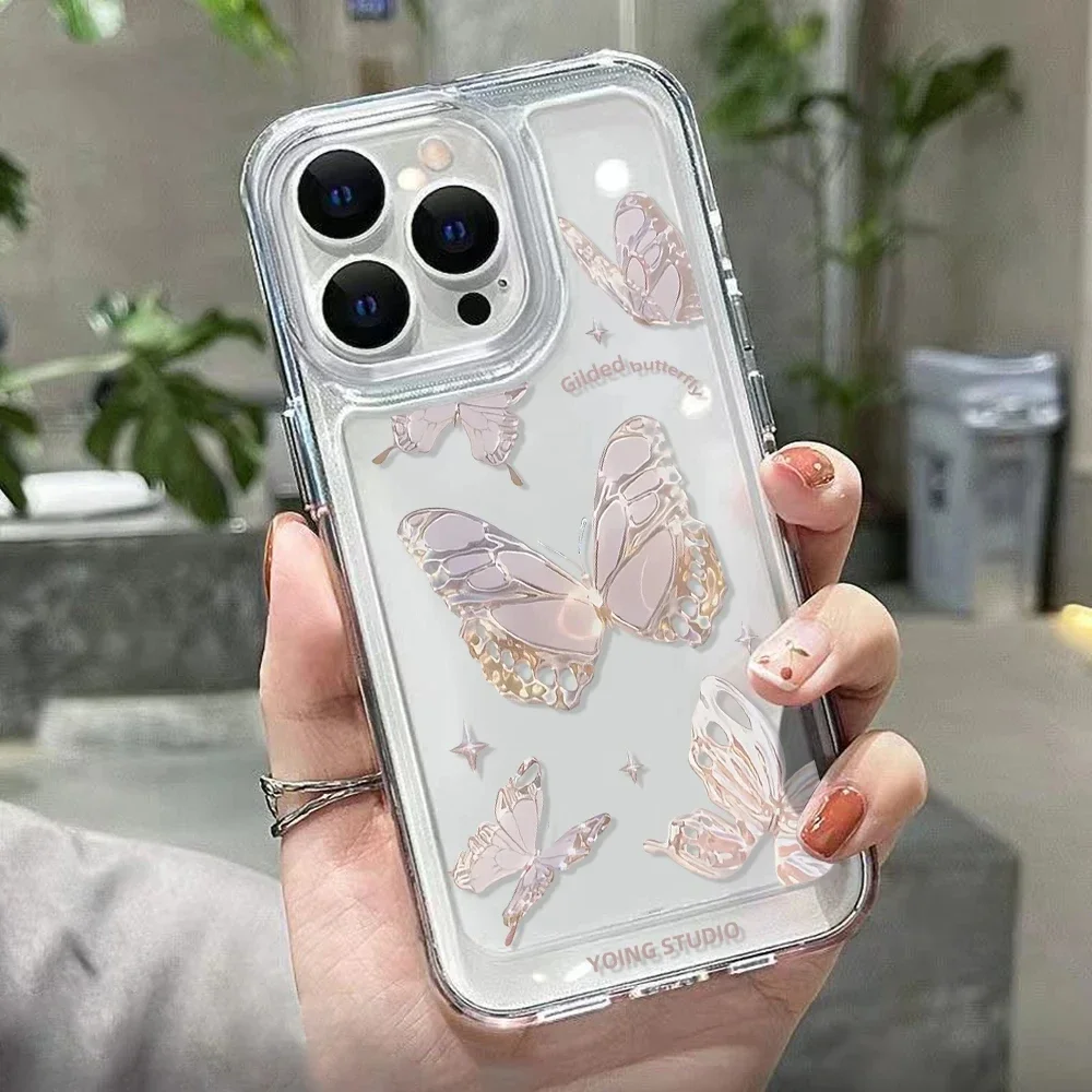thumbnail image 1 of Funda de silicona transparente para iPhone, carcasa de lujo, rosa, Tuilp, 15, 14, 12, 13, 11 Pro Max, X, Xs, Xr, 7, 8, 15Plus, SE, 1 of 5