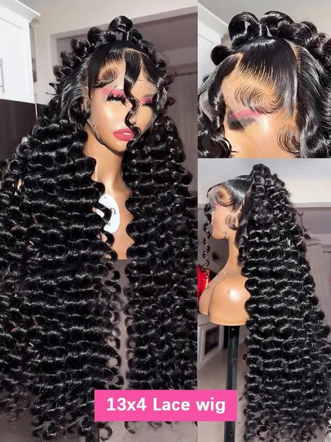 200 Density 100% Human Hair Loose Wave 13x6 HD Lace Frontal Wig 13x4 Curly Deep Wave Lace Front Wigs Wet And Wavy 36 38 40 Inch 2
