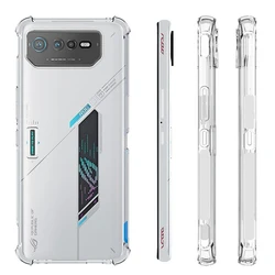 Shockproof Air Cushion Silicone TPU Back Cover for Asus ROG Phone 6 (Clear Airbag Case)