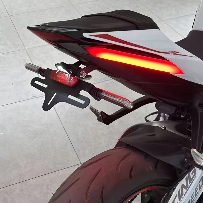 Zontes 703RR 703 RR 오토바이 액세서리 조정 가능한 검정색 알루미늄 합금 오토바이 후면 번호판 홀더