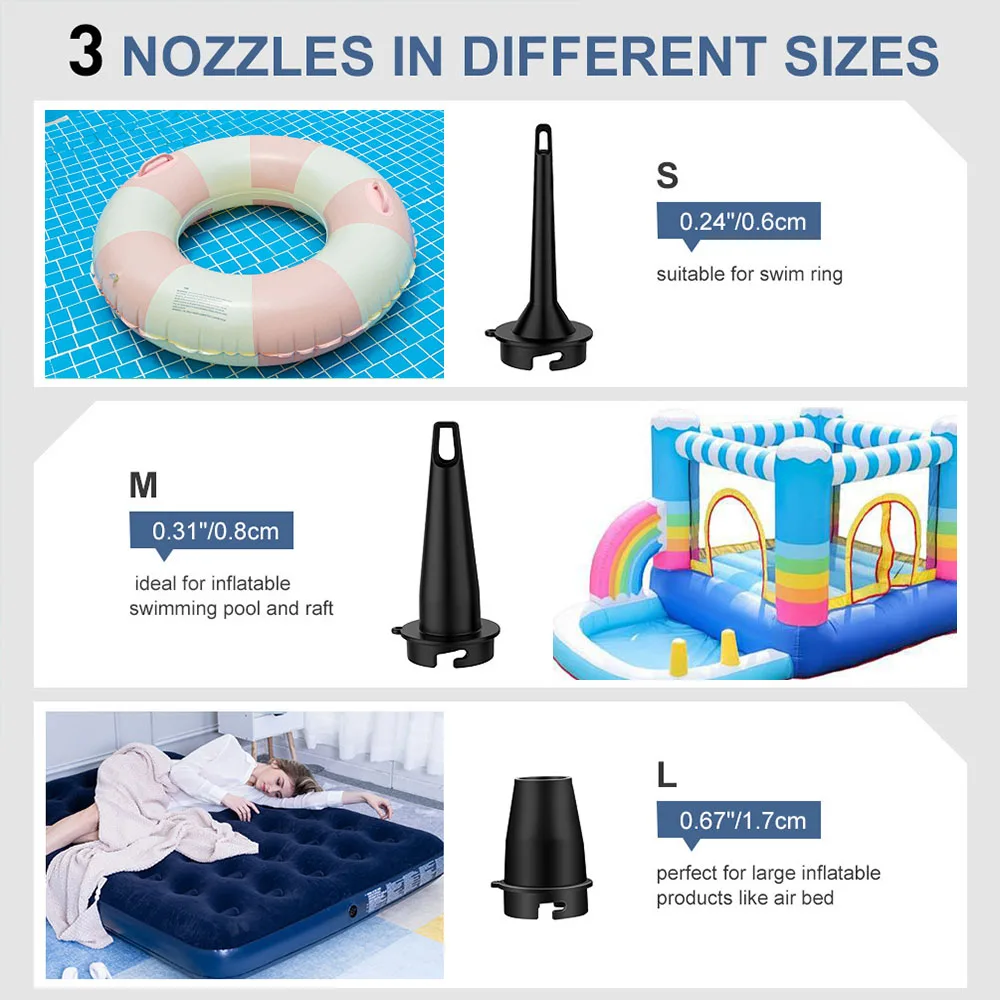 Outdoor Multifunctional Suction and Inflation Pump Large Capacity 5200mAh Swimming Circle Fast Inflation 1 Set