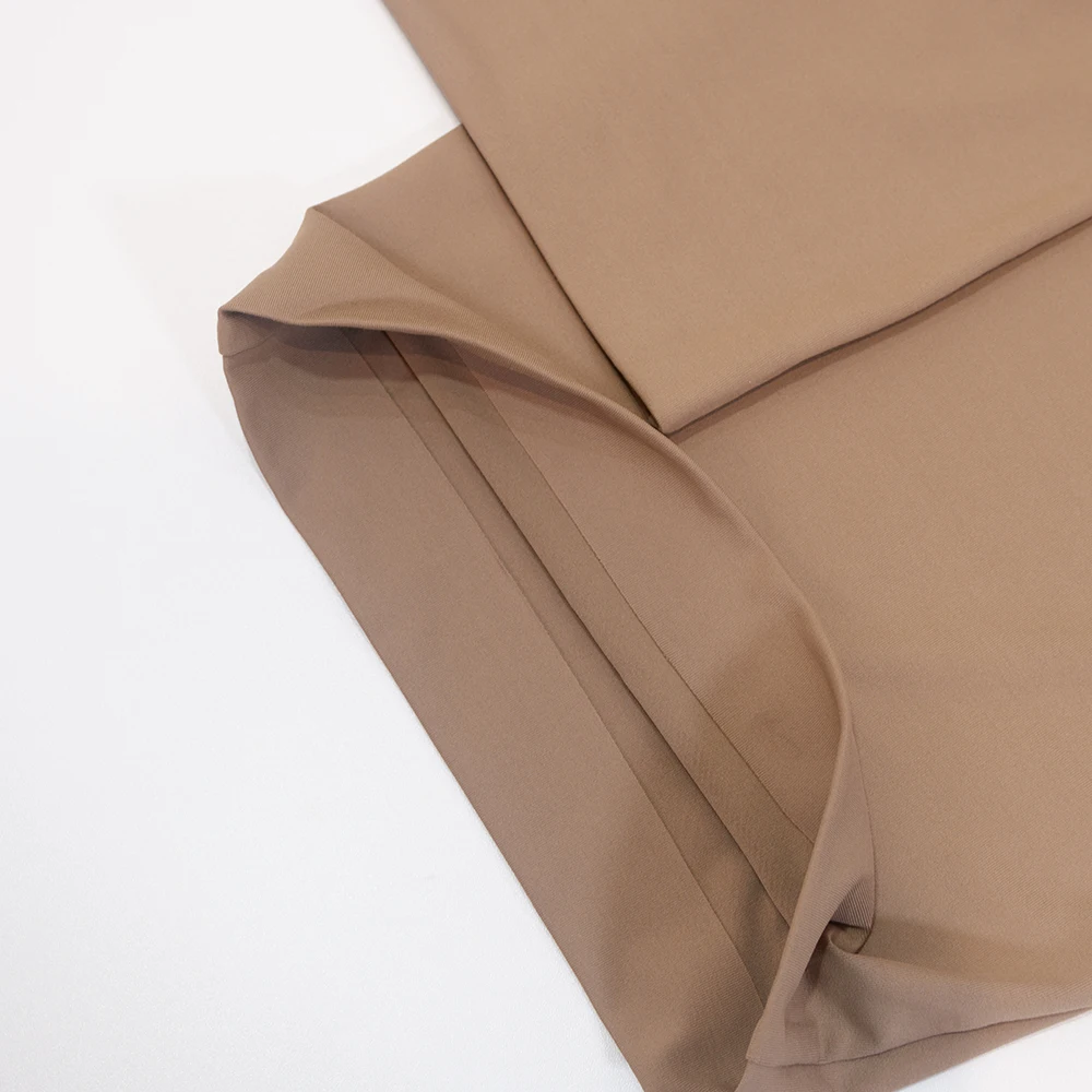 Pocketed suit pants with pleats, cool feeling, versatile wide-legged, long pants, casual, straight-cut, elastic waist