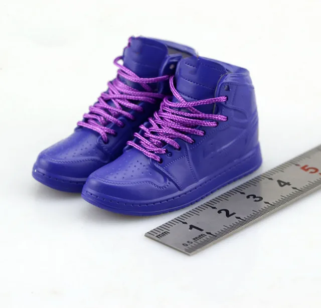 1/6 Scale Fashion Male High Top Lace Up Classic Canvas Sports Casual Sneakers Sports Shoes Model Hollow For 12 inches Body 5