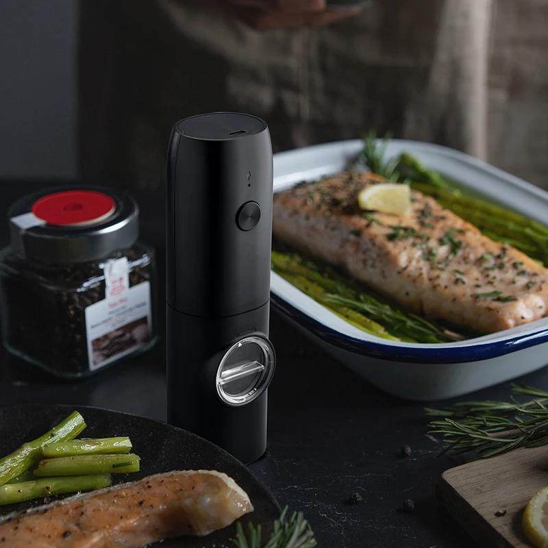 PRIME, Electric Salt and Pepper Grinder Set, 2 Mills, Rechargeable, With  Charging Base, USB Cable, Power Adapter, Automatic Tact Switch Operation