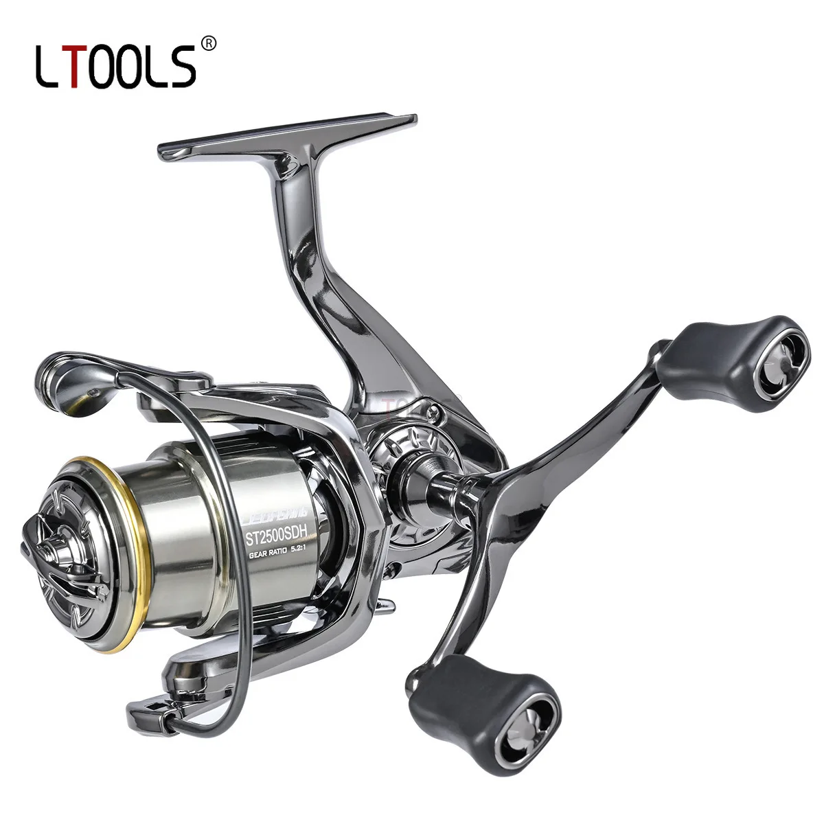 Shallow Spool Spinning Reel All-metal Double-rocker Ratio 5.2:1