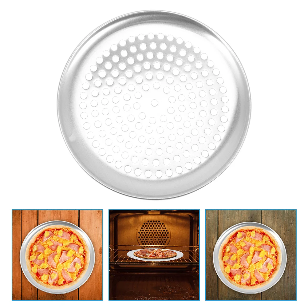 

Stainless Steel Baking Pan Multi-function Pizza Plate Household Baking Tray Baking Supply