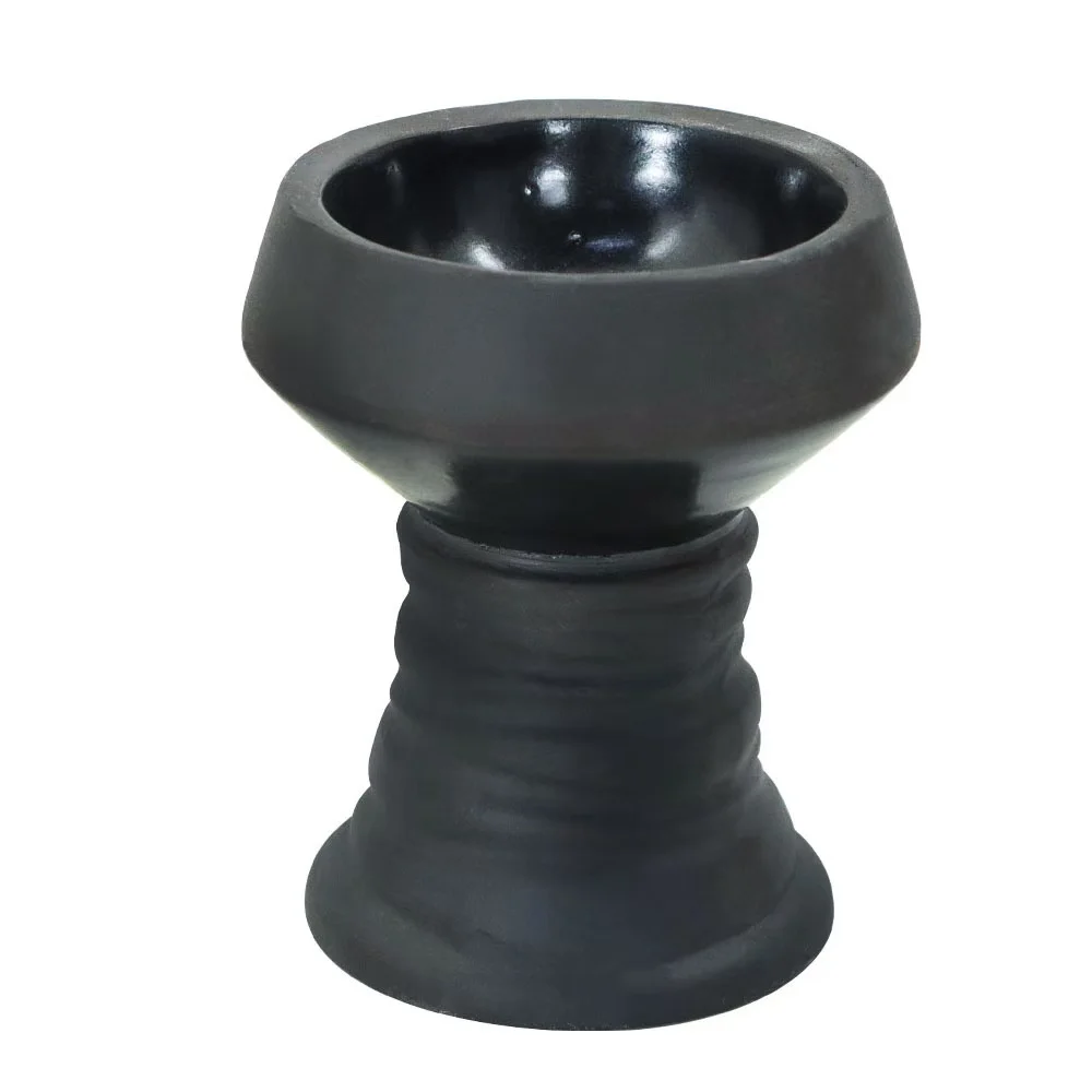 Arabic hookah accessories black mud hookah pot bowl ceramic head shishahookah