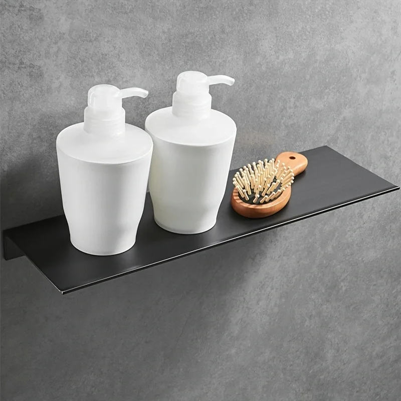 Floating Bathroom Shelves Without Drilling Storage Wall Rack Home Organizer Ledge Hardwares Cabinet Kitchen Accessories Toilet 4