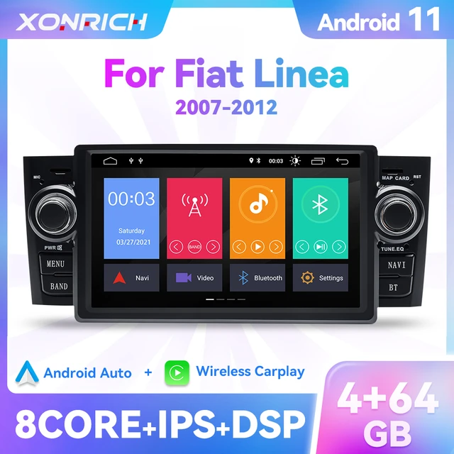 Autoradio Autoradio avec écran pour Fiat Grande Punto Linea 2007-2012  Autoradio Multimedia Player Navigation GPS Bt Android 11