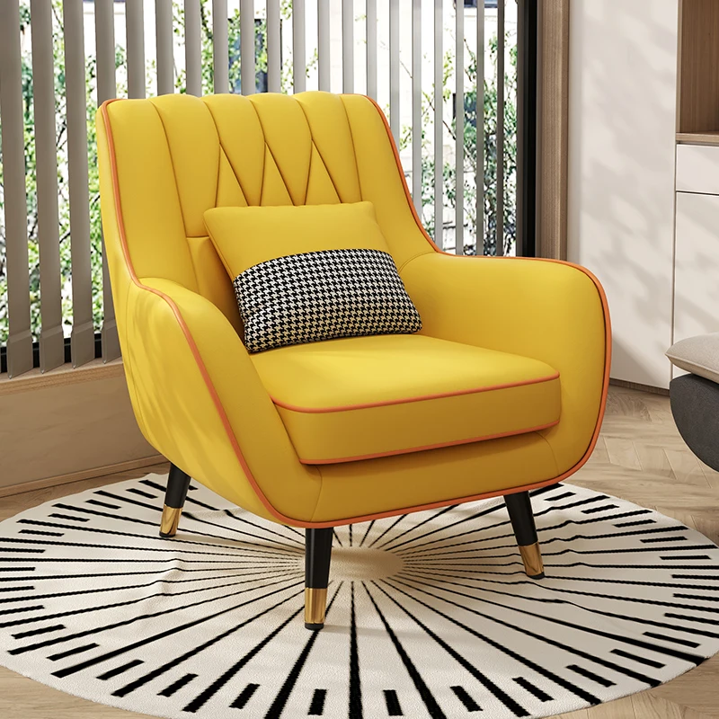 

Lazy Sofa Living Room Chairs Luxury Balcony Designer Single Living Room Chairs Office Armchair Poltrone Home Furniture YY50LC