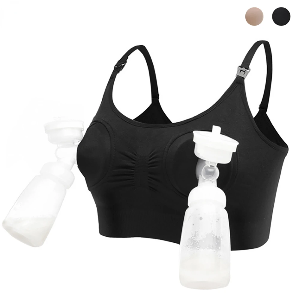 Maternity Bra for Breast Pump Special Nursing Bra Hands Pregnancy Clothes Breastfeeding Pumping Bra Can Wear All Day New 2