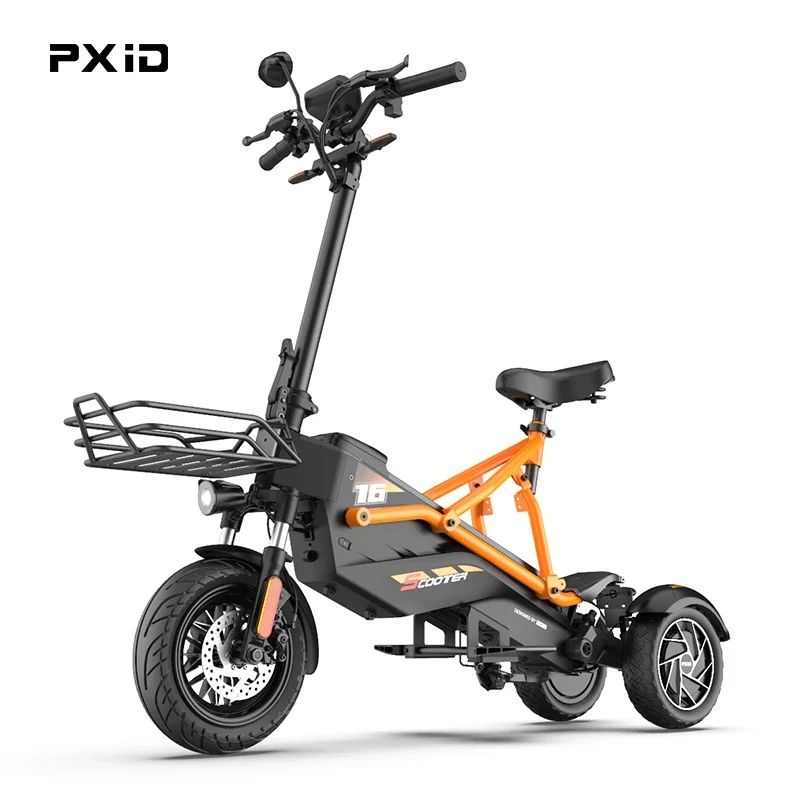 Electric 3 Wheel Scooter Adult Off Road 3 Wheel Electric Scooter Adult PXID F2 Dual Motor