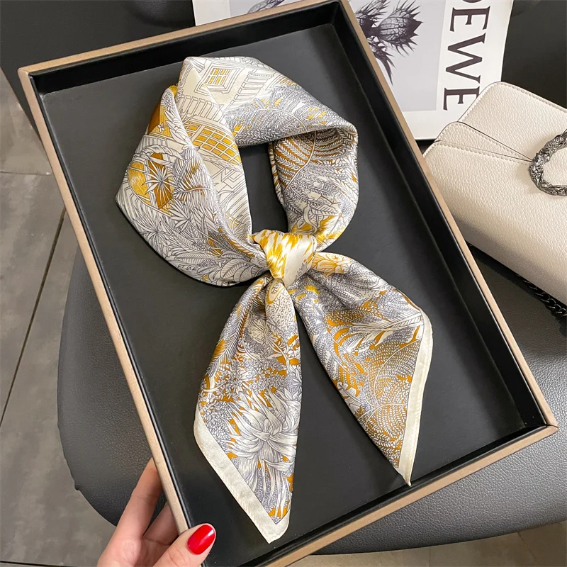 100% Real Silk Scarf New Natural Shawl Wraps Women Ladies Fashion Scarves Foulard Bandana Square Headband Hijab Poncho Pashmina 2