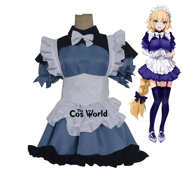 

FGO Fate Grand Order Joan of Arc Jeanne d'Arc Maid Apron Dress Uniform Outfit Games Anime Customize Cosplay Costumes