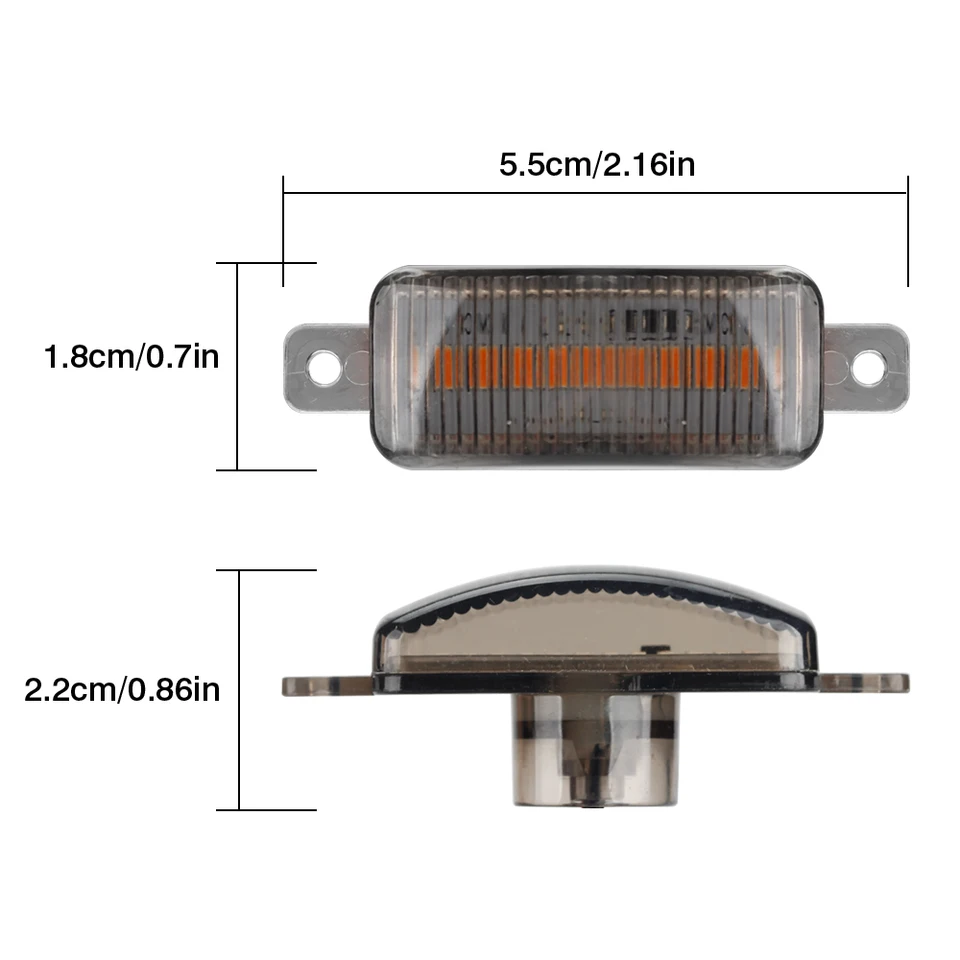 Grille Verlichting ABS Metalen DC12V LED Amber Verlichting Fit voor Grille Verlichting ABS Metalen DC12V LED Amber Verlichting Fit voor