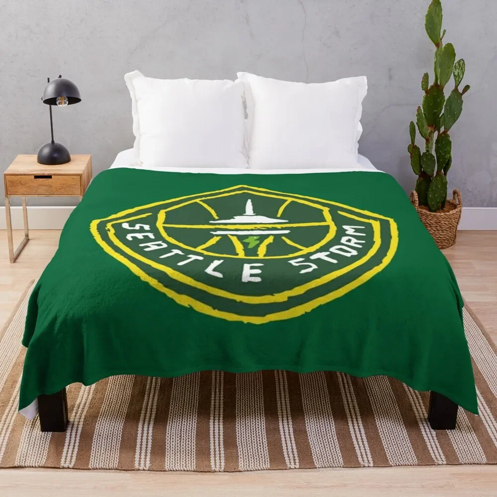 

Seattle Stoooorm Throw Blanket Quilt Blanket sofa Flannel Fabric