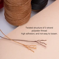 WUTA Leather Waxed Thread Round Polyester Sewing Thread – Hand Stitching Cord for Leather Craft, DIY Bracelets & Repair Work - Image 5