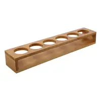 Shot Glass Holder with 6 Slots Bamboo Shot Glass Tray Durable Shot Glass Display Shot Glass Storage for Wine Glasses 2