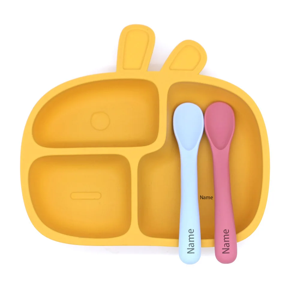 Baby Tableware Bowl Personalized Customization Free Printing Silicone Material Boy Girl Holiday Gift
