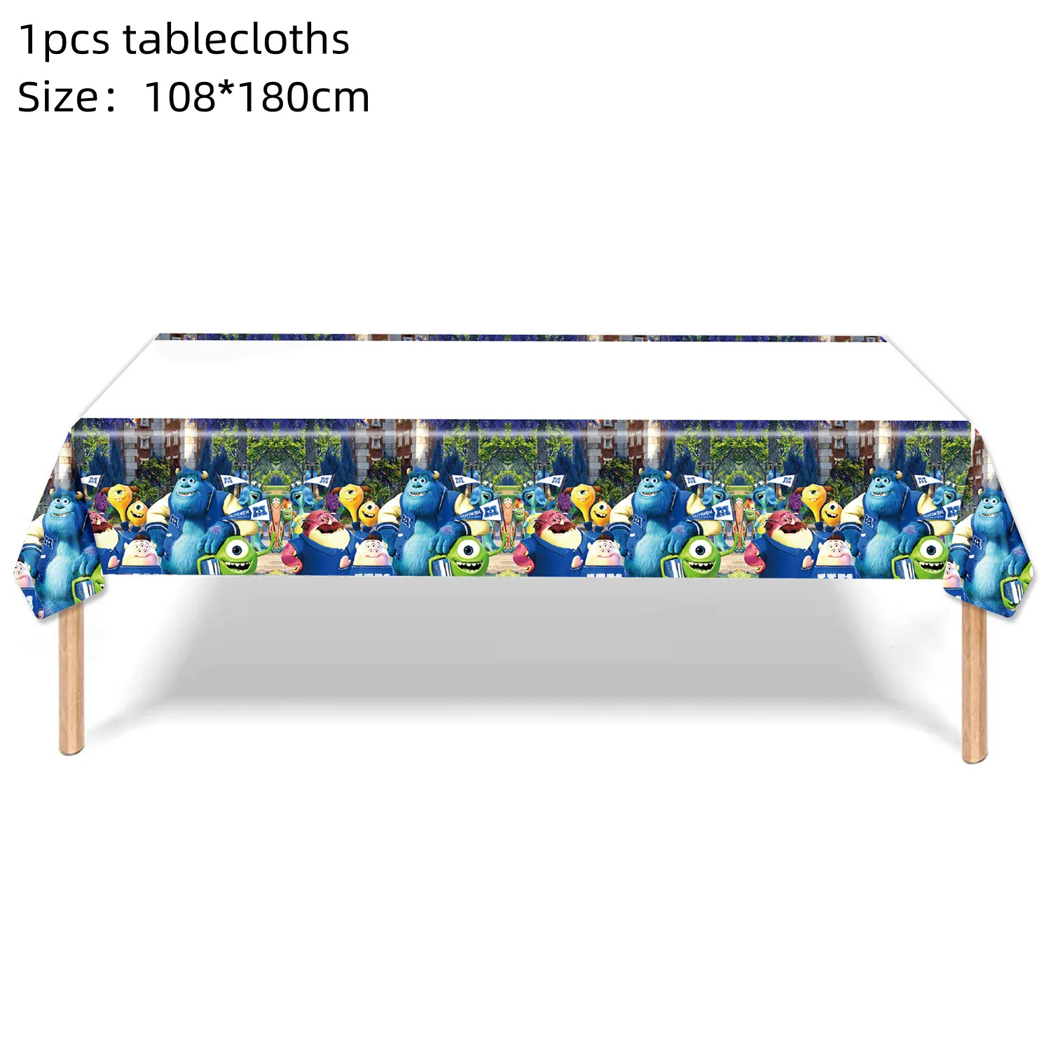 Description Picture 6 of itemMonster University Party Decorations Disposable Tableware Plate Cup Tablecloth Cake Topper Baby Shower Kids Birthday Supplies