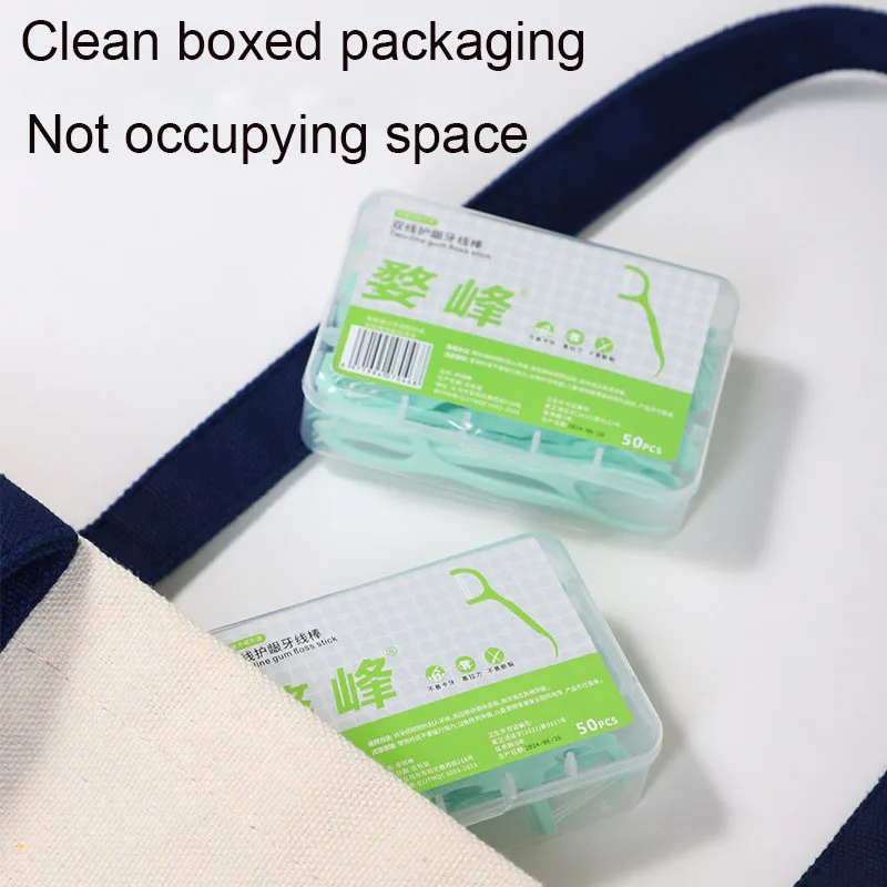 Dental Floss Dental Floss Stick Dental Floss Sticks Double Line Dental Floss Mint Disposable Bow Design Portable Oral Cleaning Toothpick Floss Pick