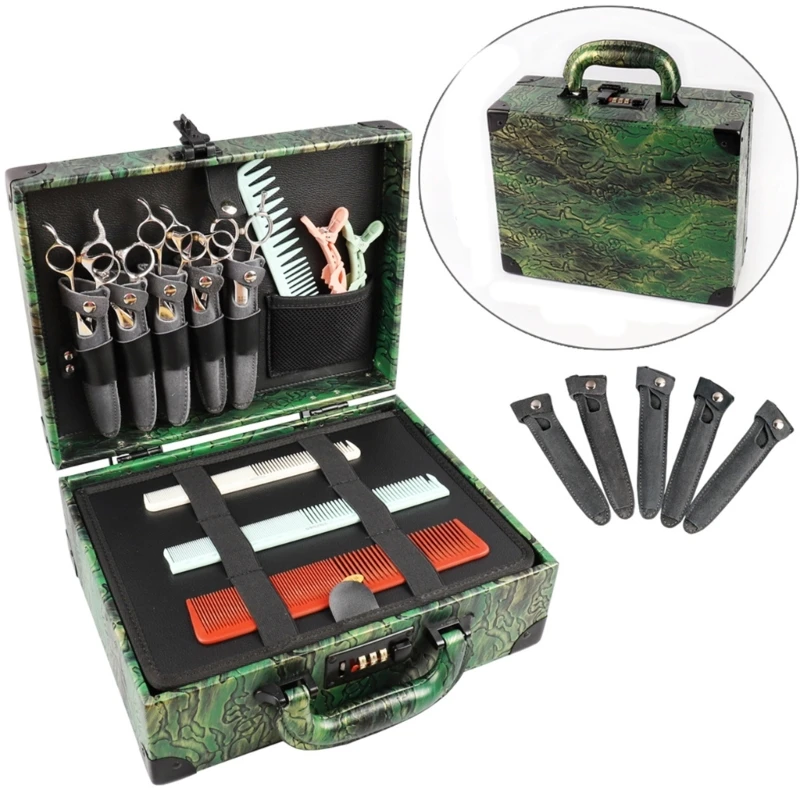 Barber Case Bag Hair Tool Box with Portable Handle Secure Numlock for Scissors New Dropship ac180 240v 50w 50leds street light with mounting bracket wire connection street lamp ip65 water resistant outdoor secure leds floodlight for yard garden playground