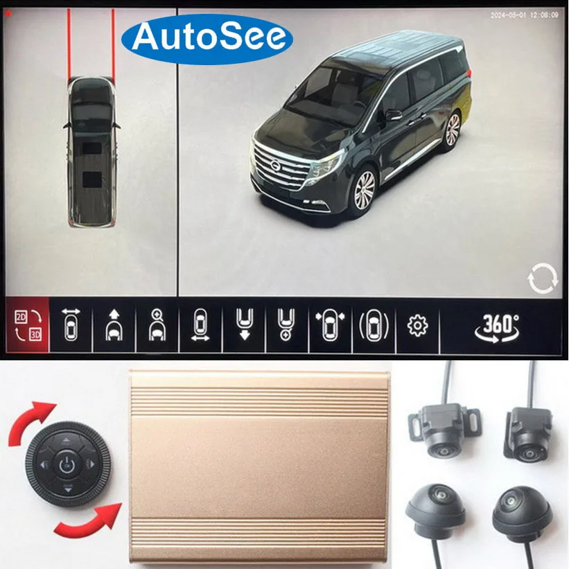 for Nissan Sakura DAYZ IMk bird eye 360 degree camera 3D panoramic
