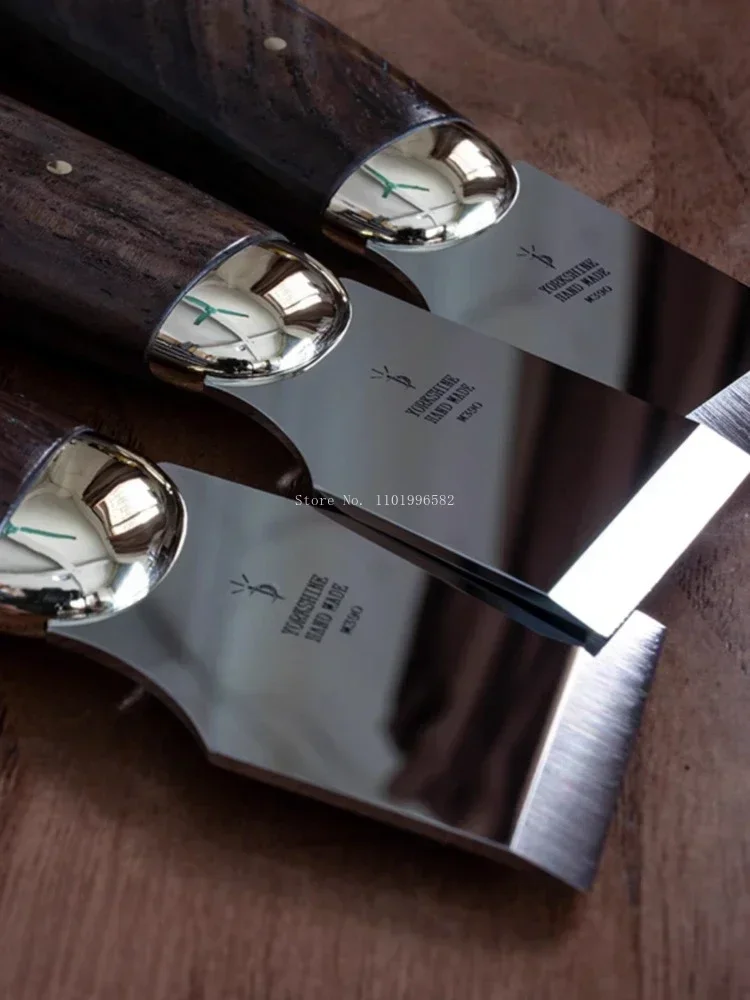 Coltello Da Taglio Pelle In Acciaio M390 E Manico In Legno Di Sandalo – Strumento Artigianale Per Bordi E Rifiniture