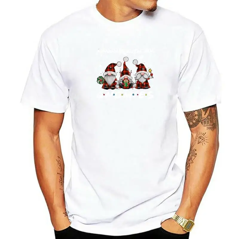 Appeso Con Gnomi Gnome Christmas Xmas Buffalo Plaid Red T-Shirt Cute Tee Tops