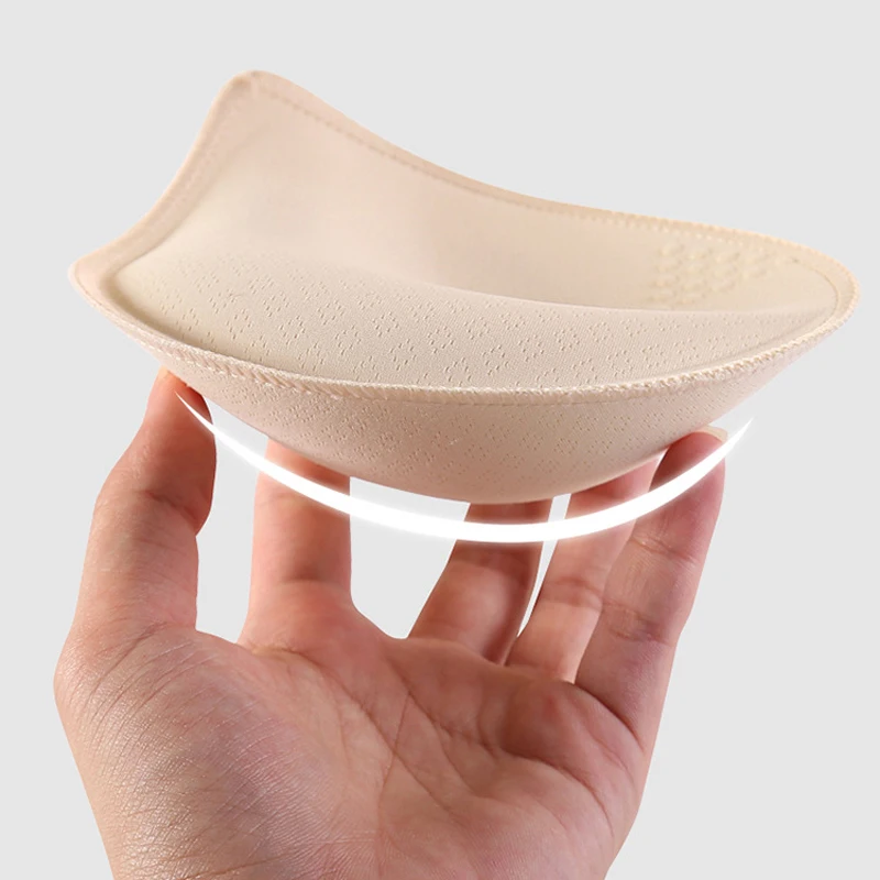 

2PCS Thick Latex Bra Pads Push Up Breast Enhancer Removeable Bra Padding Inserts Cups For Swimsuit Bikini Padding Thickness 3/5/