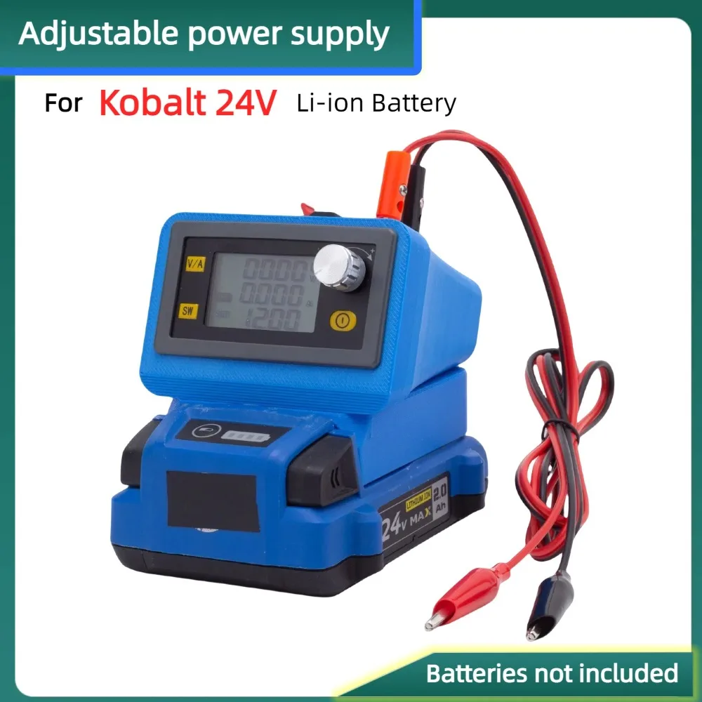 Portable DC 6V-55V To 0-50V 5A 8A 250W 400W CNC Adjustable Power Converter, FOR Kobalt 24V Li-ion Battery (excluding Battery) xy5005e xy5008e dc dc buck boost converter cc cv 6 55v 250w 400w 12v power module adjustable regulated laboratory power supply