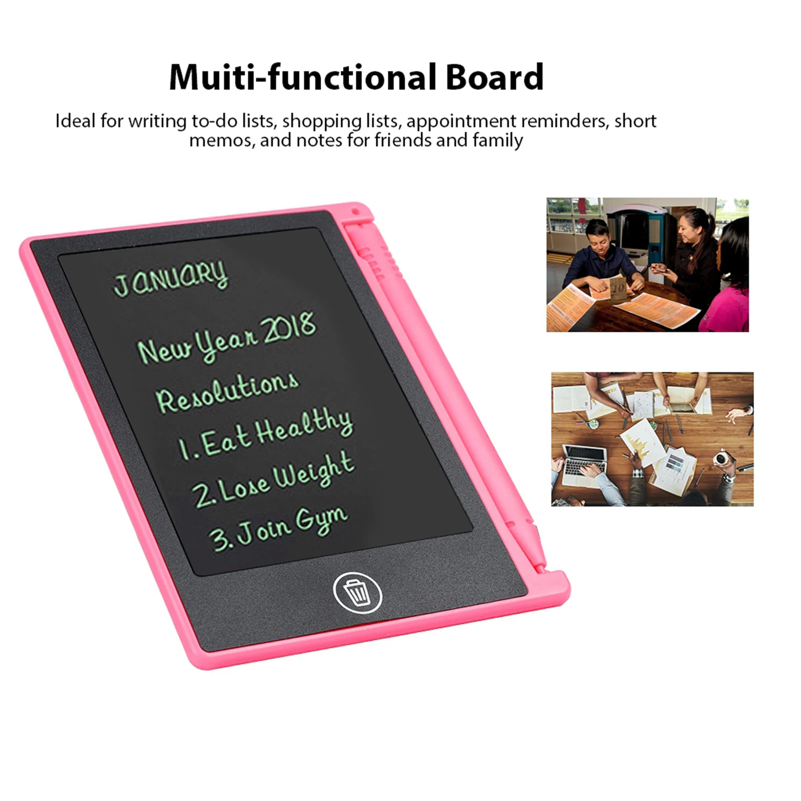 4.5inch LCD Handwriting Writing Board Tablet Drawing Board for Children/Kids Memo List Reminder Note - Image 5