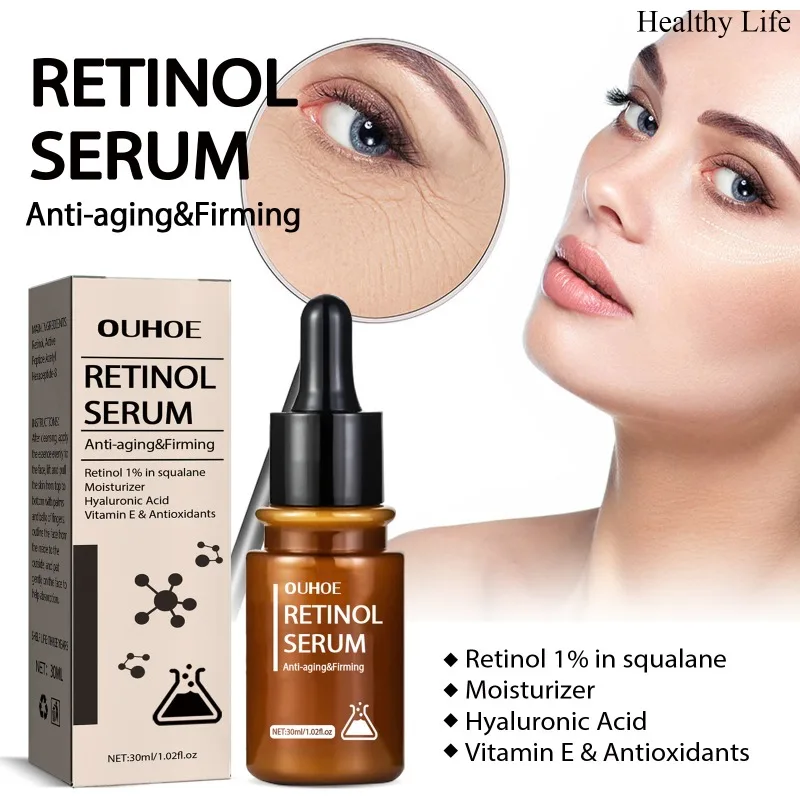 

Face Anti-aging Retinol Serum for Women Whitening Brighten Cream Quickly Firming Skin Anti-Wrinkle Essence Fade Fine Lines Care